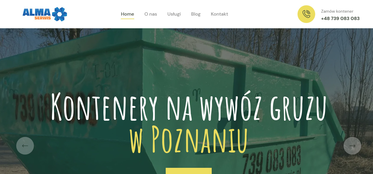 Alma Serwis Kontenery na Odpady i Gruz, Wywóz Gruzu i Śmieci Poznań