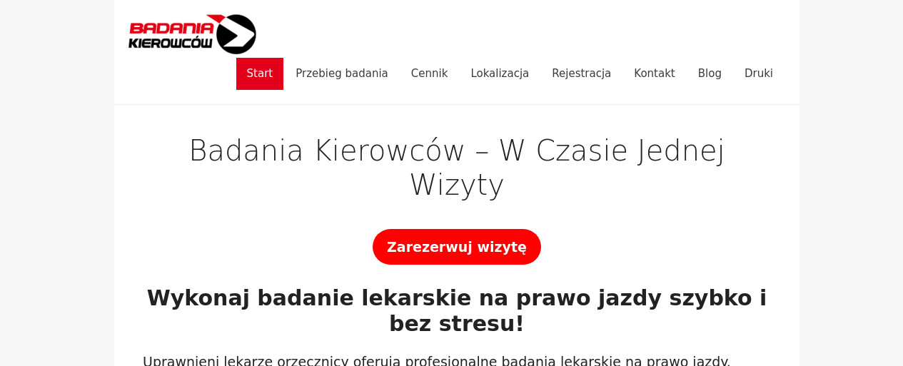 Badania do prawa jazdy Pruszków