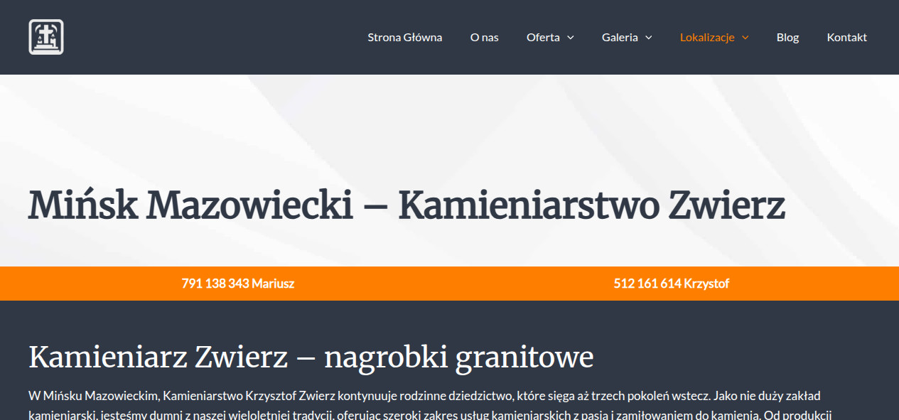 Kamieniarz Zwierz Nagrobki