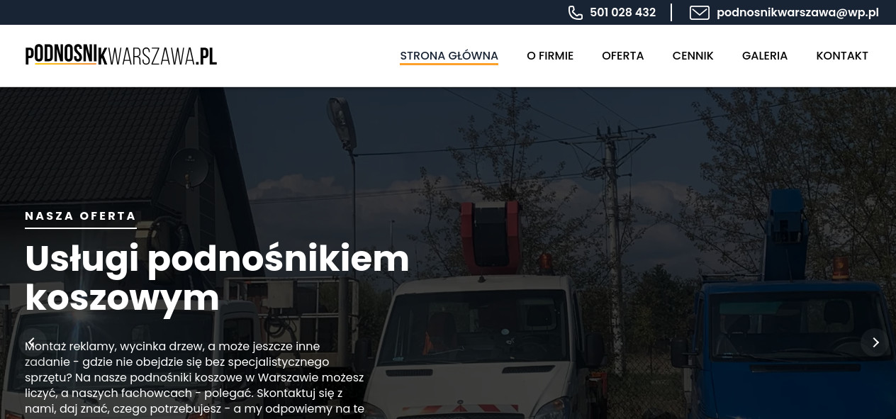 Bilbord – Podnośniki Warszawa