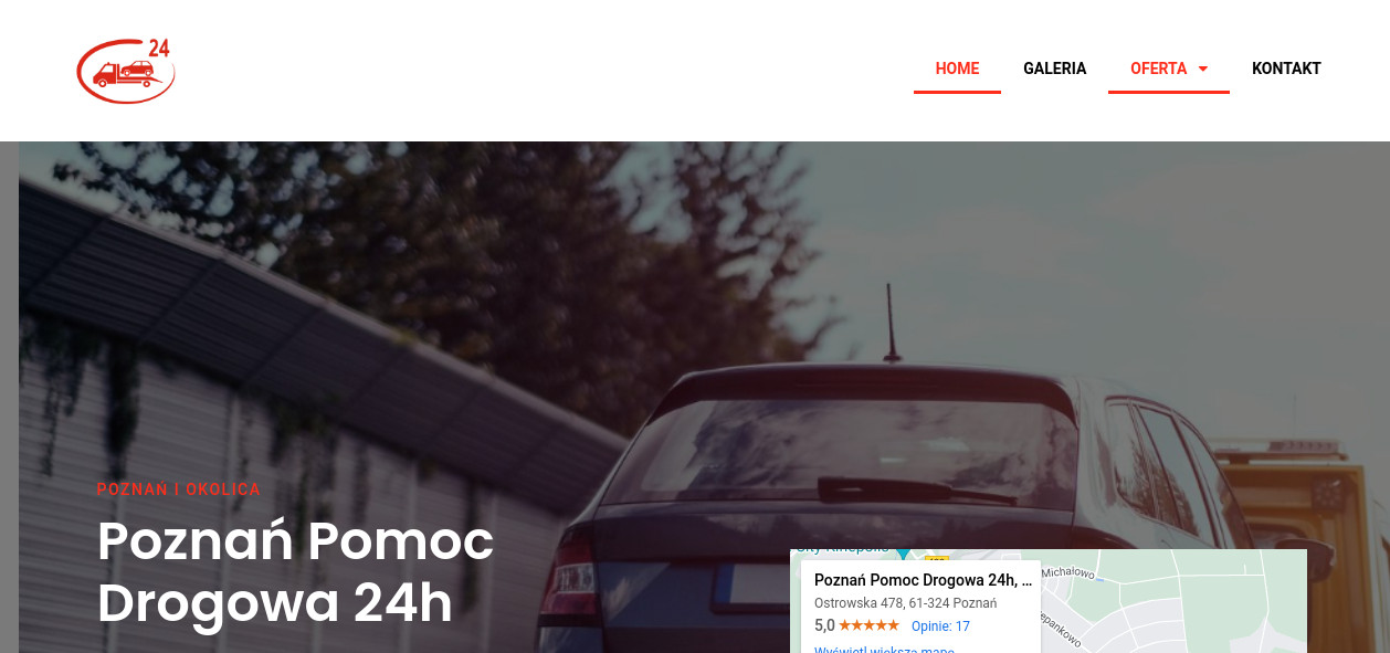 Poznań Pomoc Drogowa 24h, Laweta Poznań, Holowanie Poznań