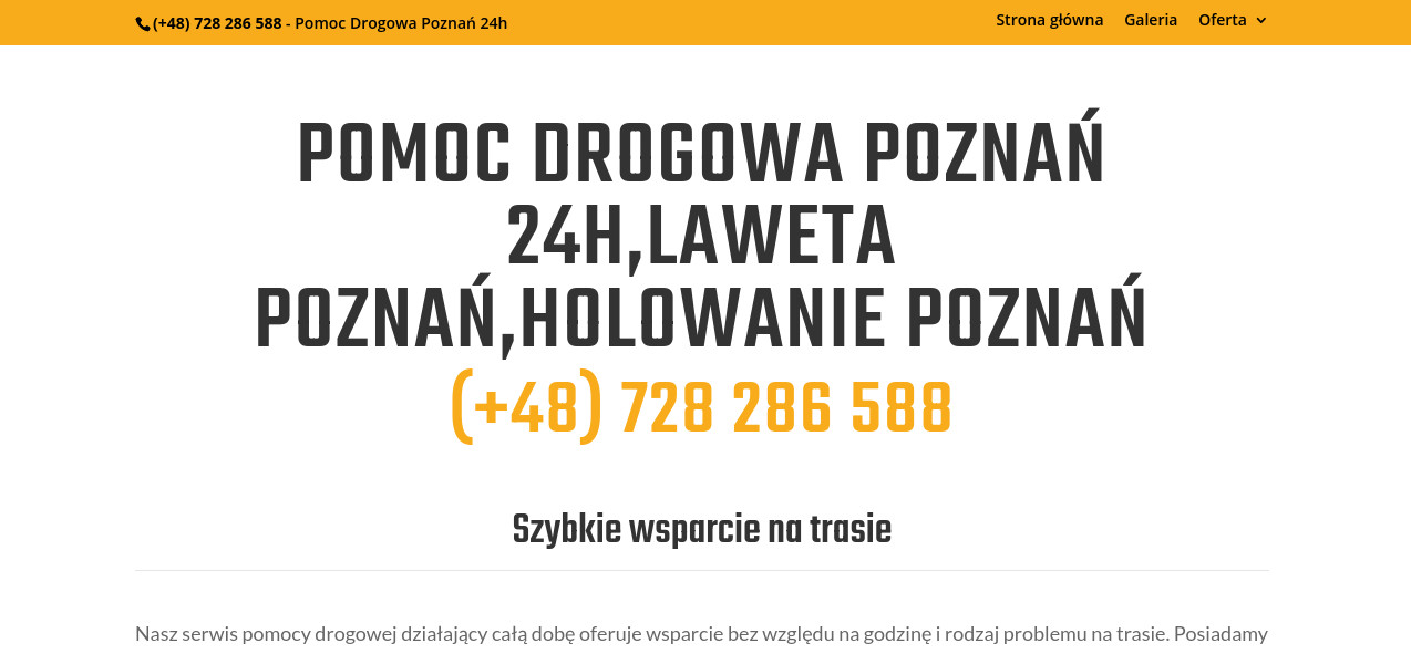 Pomoc Drogowa Poznań 24h, Laweta Poznań, Holowanie Poznań