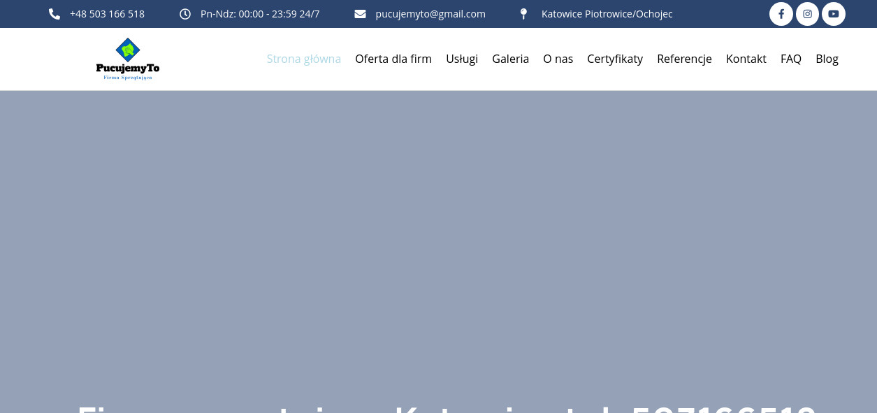 PucujemyTo – Firma Sprzątająca Katowice – Usługi Sprzątania – Sprzątanie Mieszkań – Mycie okien