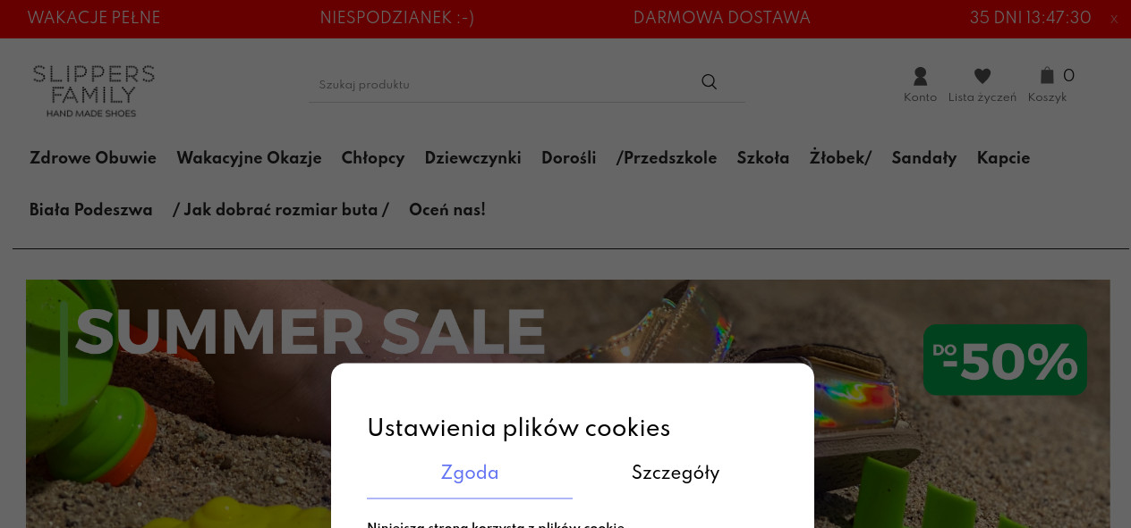 Kapcie dla dzieci