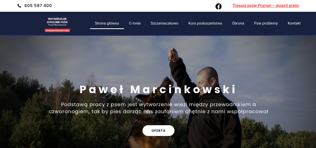 Indywidualne szkolenie psów – Paweł Marcinkowski